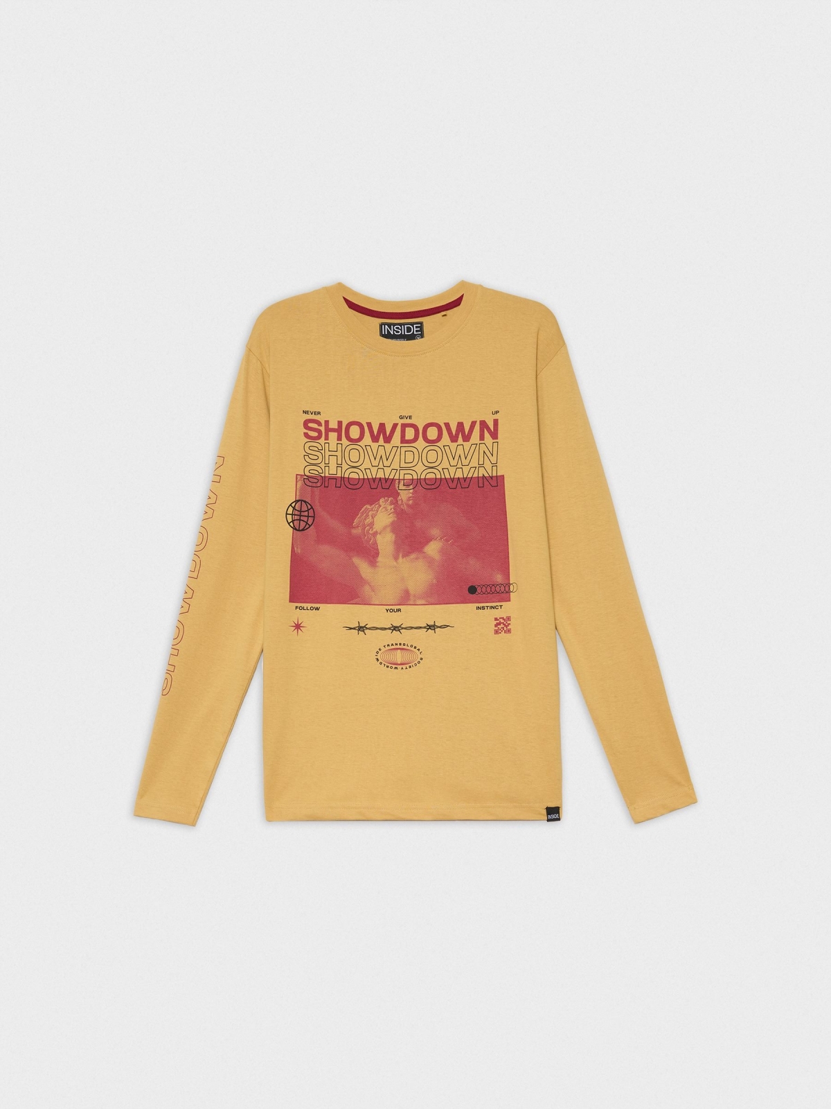  T-shirt Showdown marrom terra