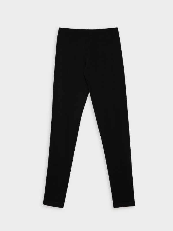  Basic black high waisted leggings black