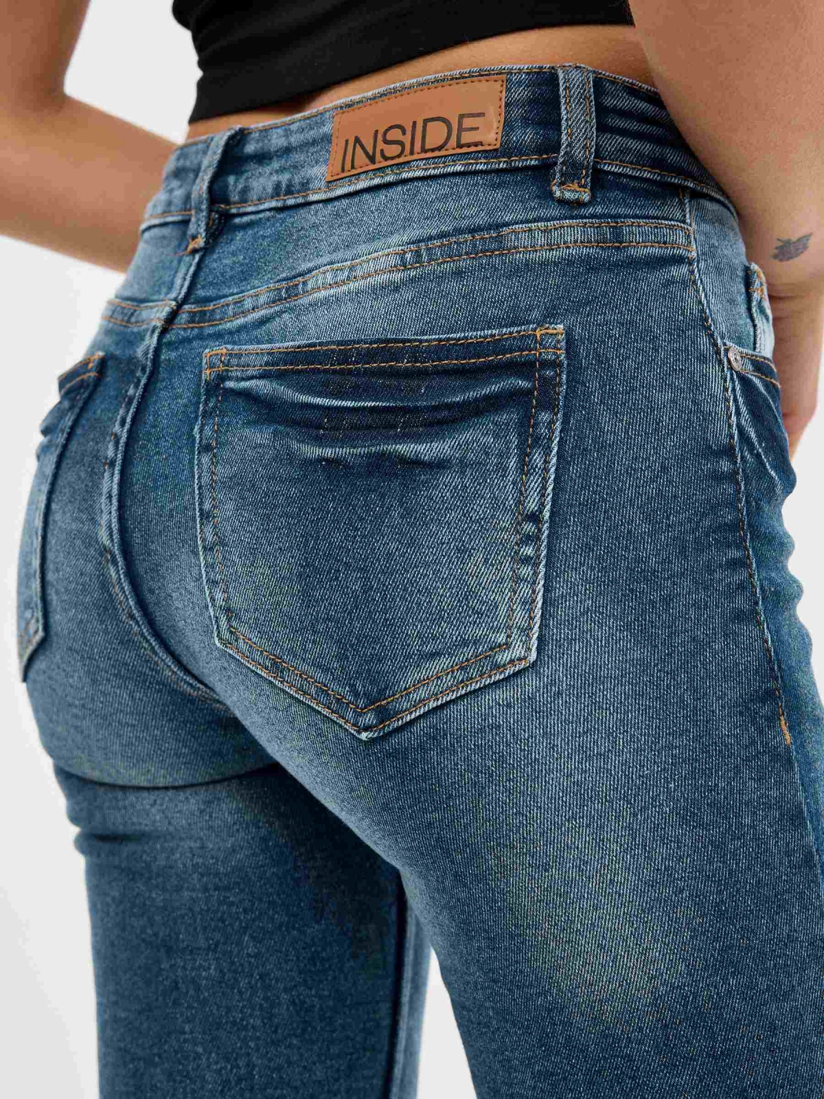 Jeans Skinny denim azul azul vista detalle