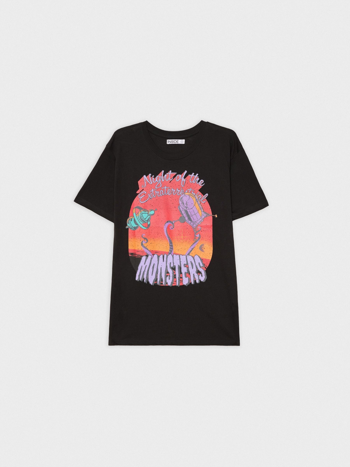  Camiseta oversized Monsters negro