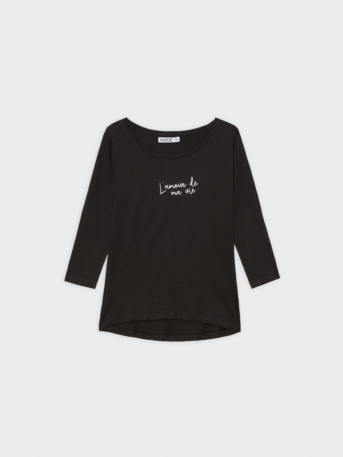  L'amour slim T-shirt black