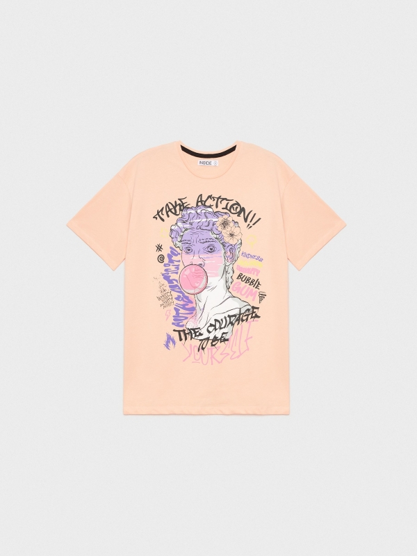  T-shirt oversized Gum rosa