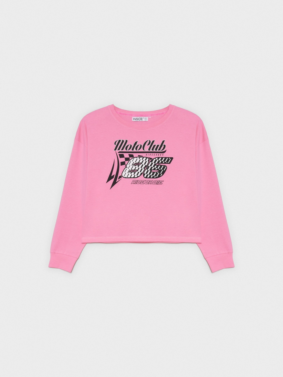  Crop top Moto Club rosa