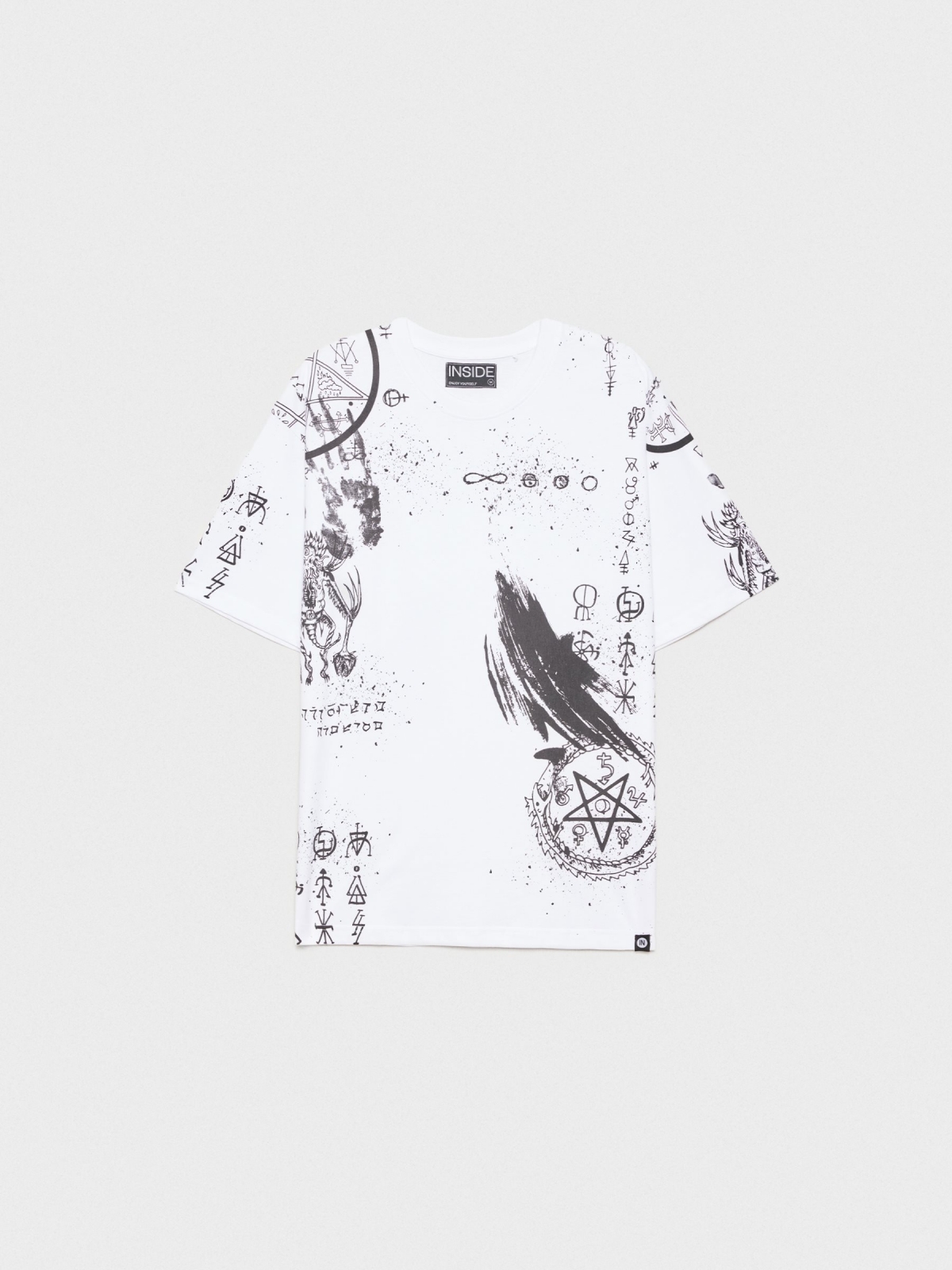  Mystic print t-shirt white