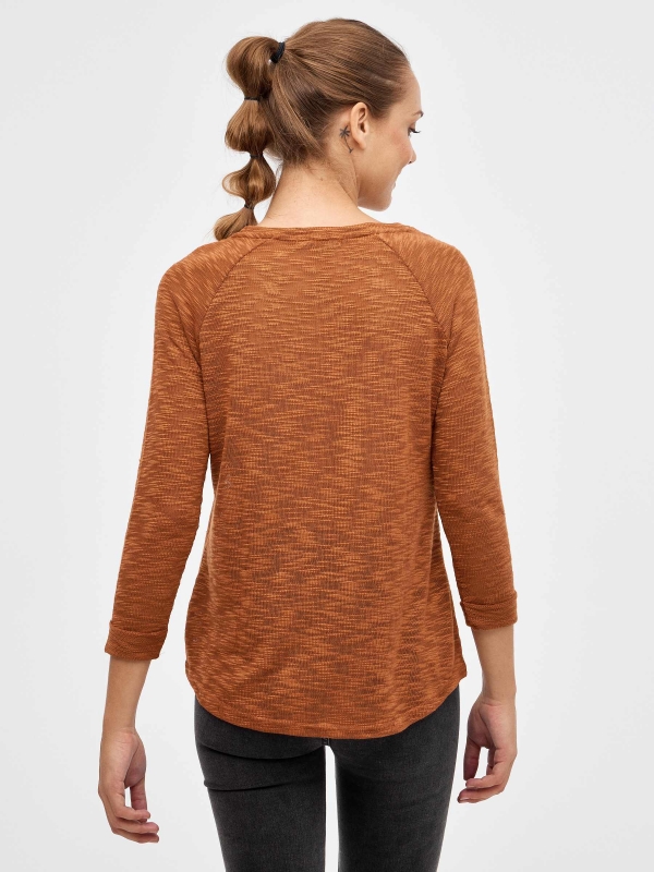 Your Light T-shirt brown middle back view