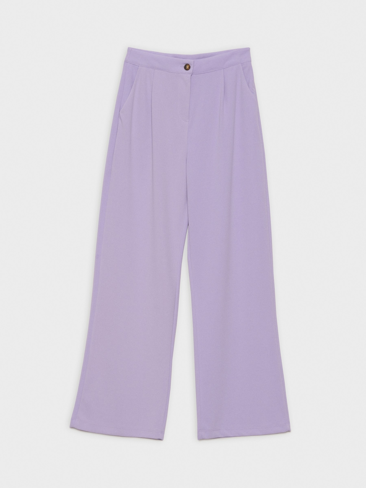  Pantalón básico wide leg lila