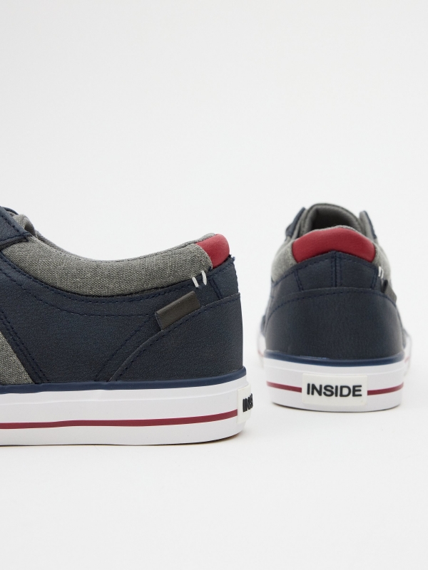 Sneakers with casual toe cap navy detail view