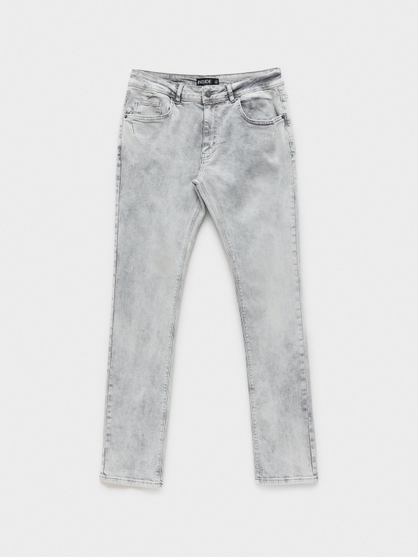  Light gray slim jeans grey