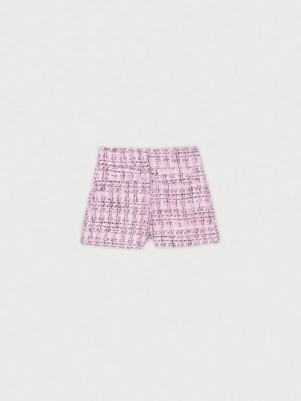  Short jacquard print con bolsillos rosa chicle