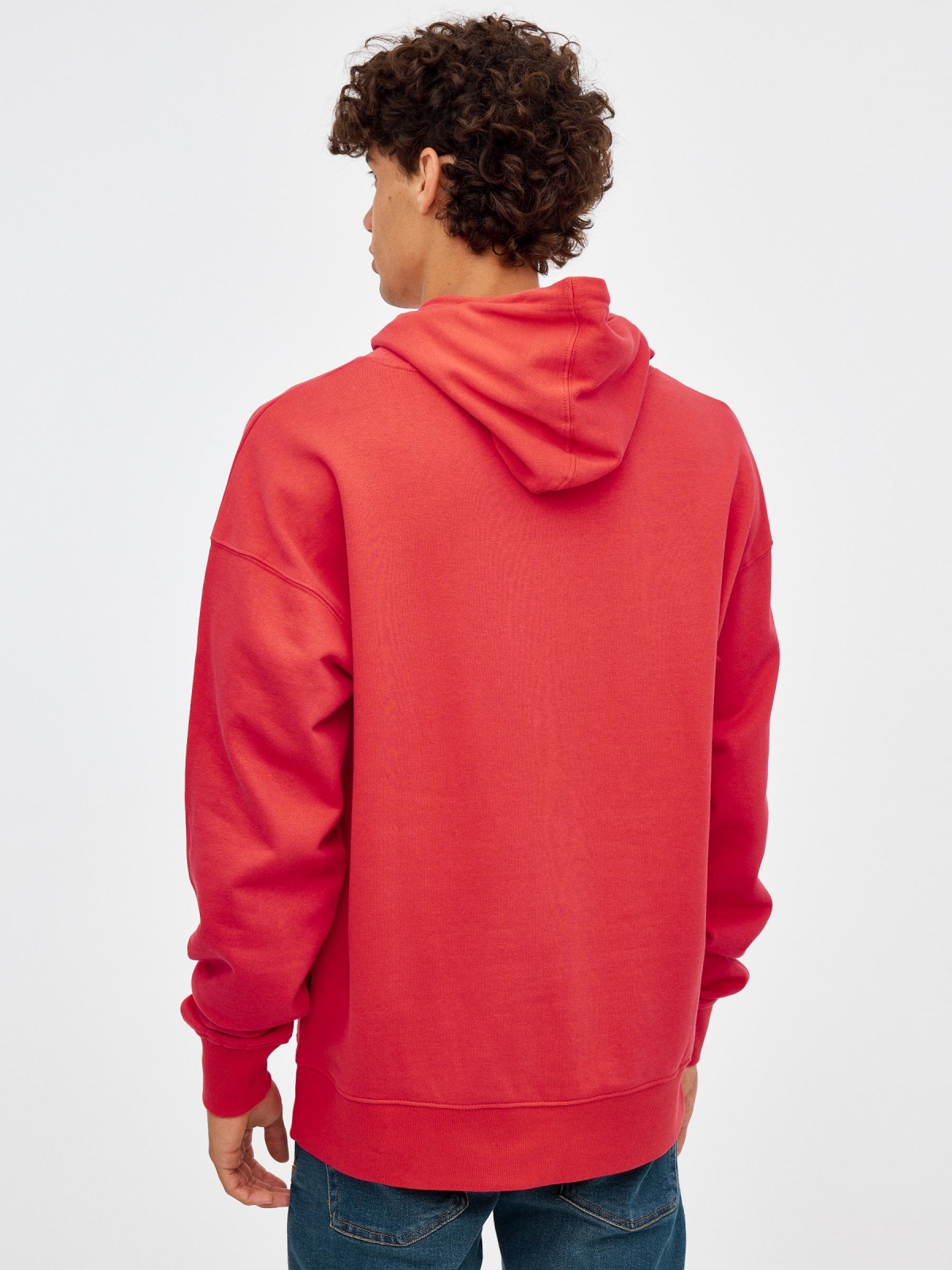 Sudadera Dystopia rojo vista media trasera