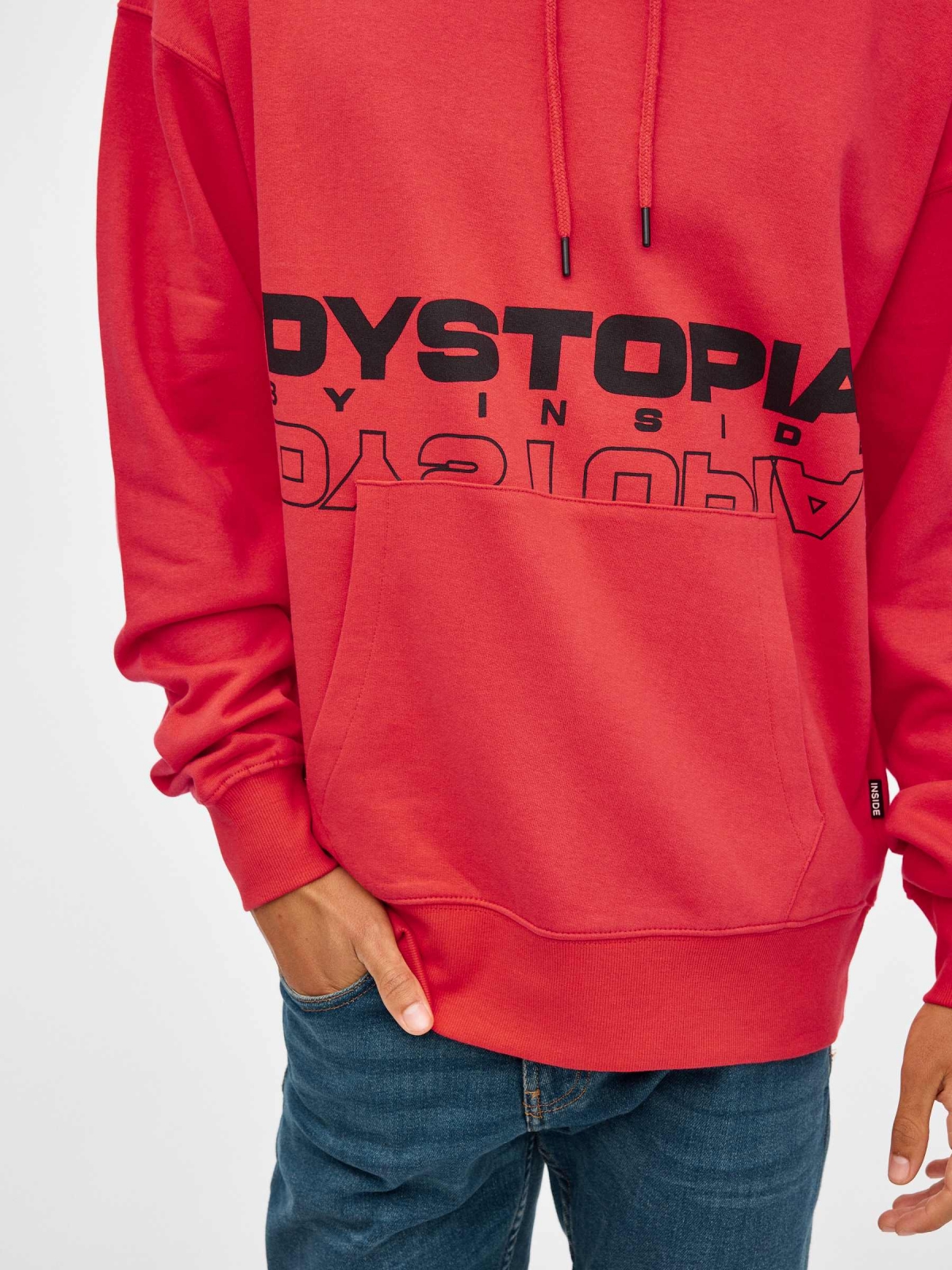 Sweatshirt Dystopia vermelho vista detalhe