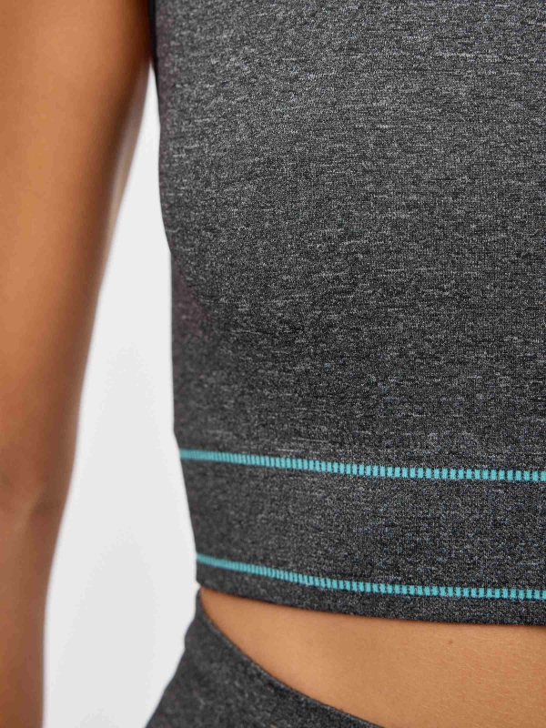 Seamless top dark grey detail view