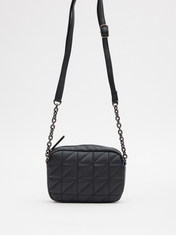 Black quilted crossbody bag black