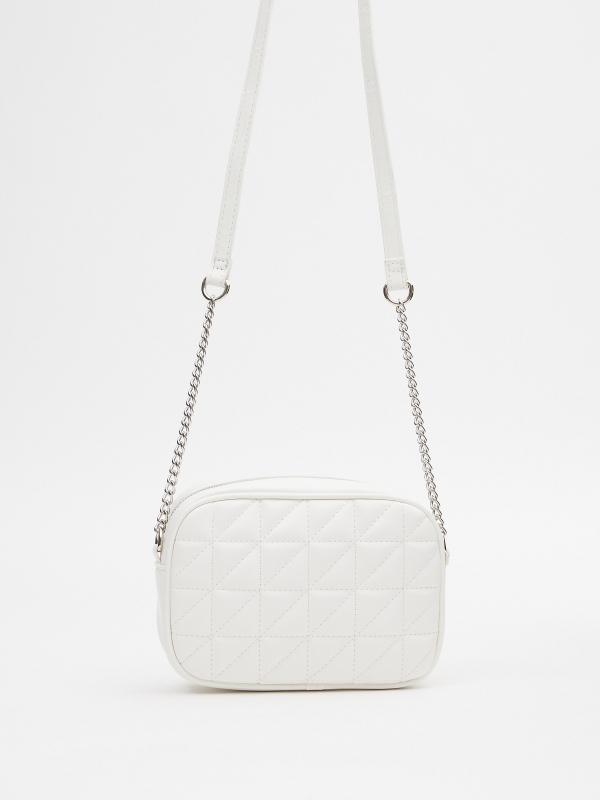 Leatherette crossbody bag white