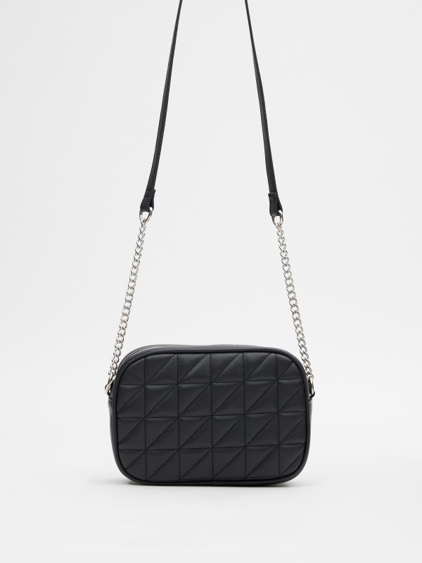 Leatherette crossbody bag black