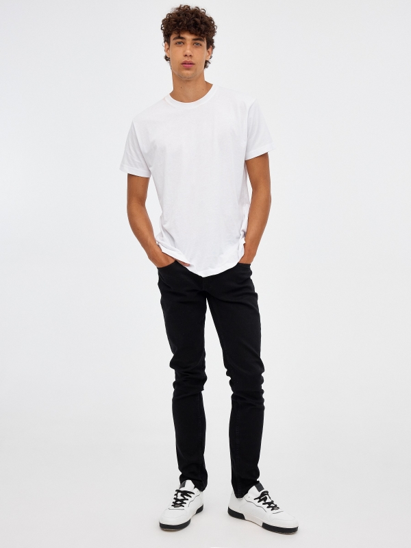 Black denim slim jeans