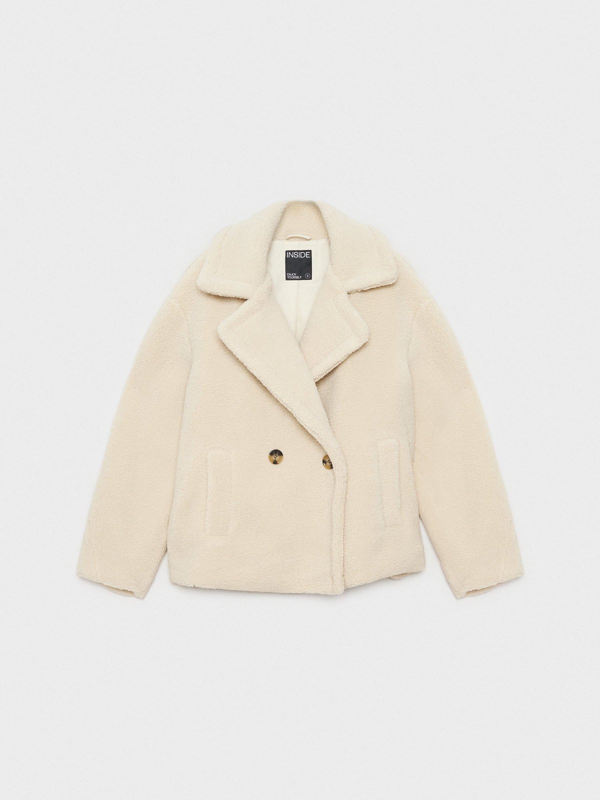  Short sheepskin coat beige