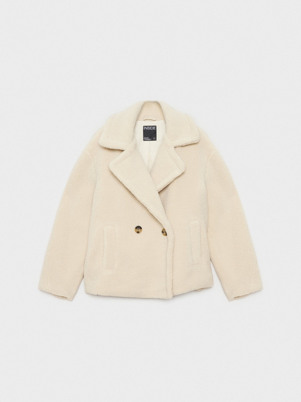  Short sheepskin coat beige