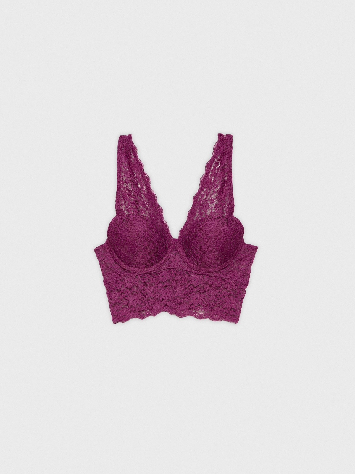 Lace burgundy bra magenta