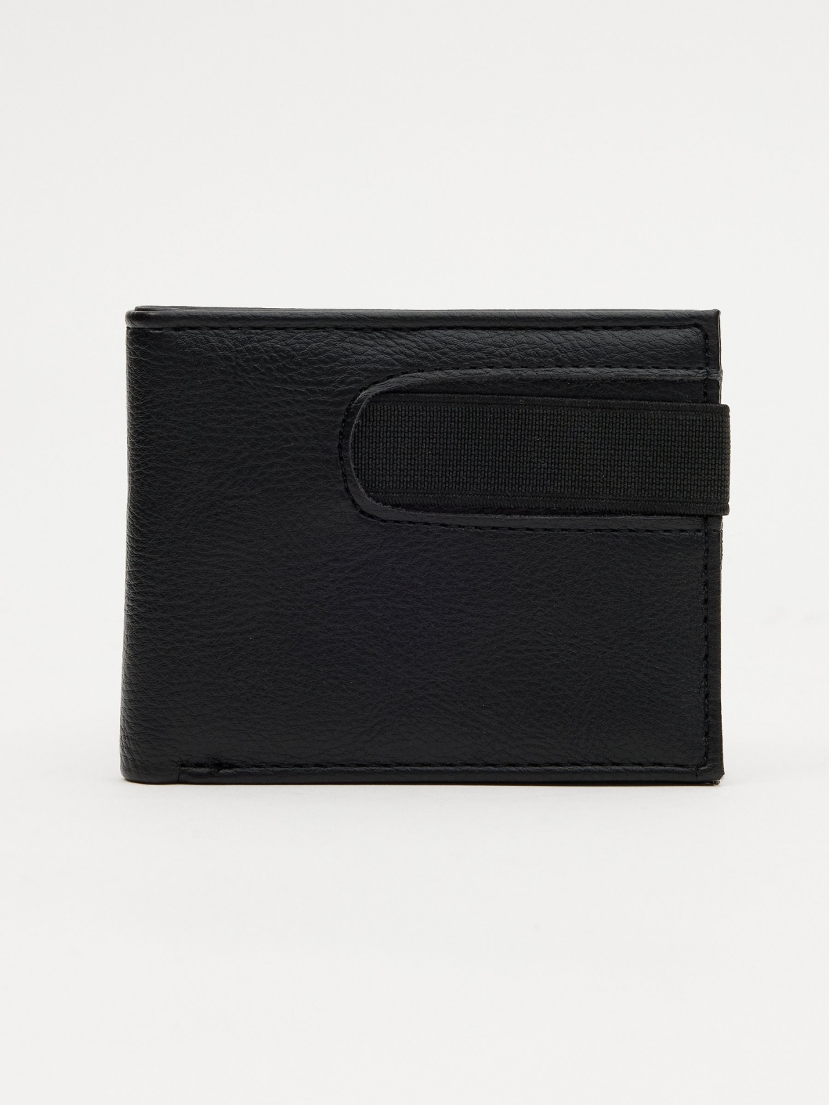 Wallet with button closure black