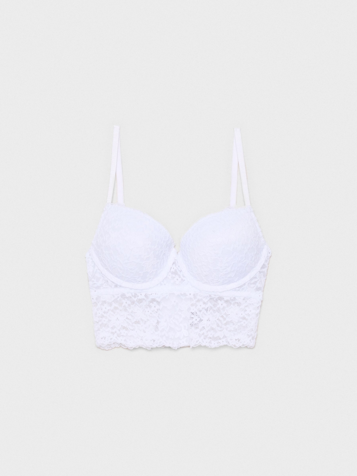 Bralette borgonha cruzada branco