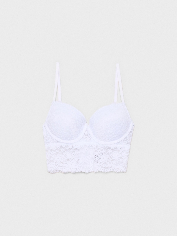 Bralette borgonha cruzada branco