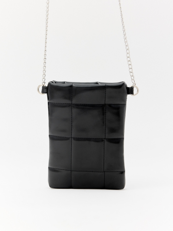 Quilted leatherette bag with quilted effect