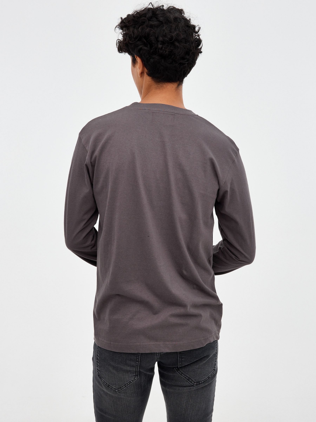 Alternative T-shirt dark grey middle back view