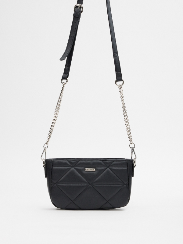 Crossbody bag with chain black