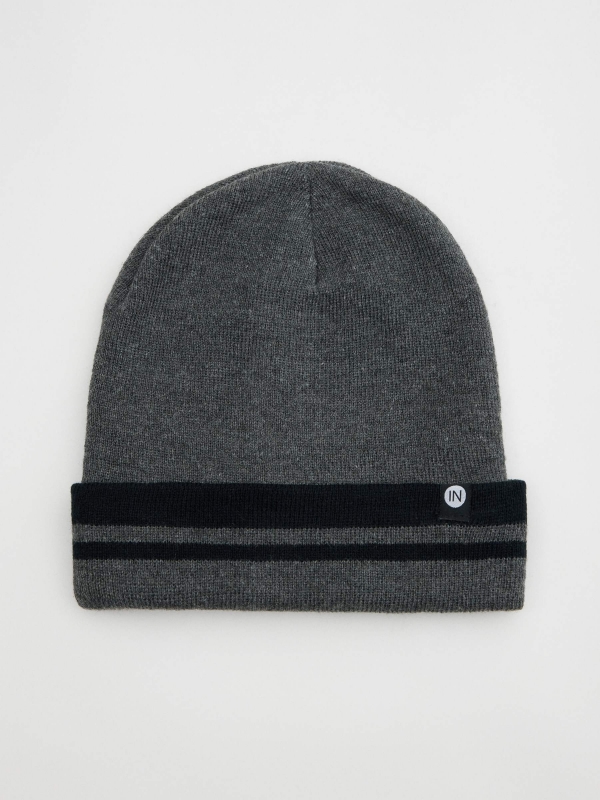 Gorro gris de punto gris