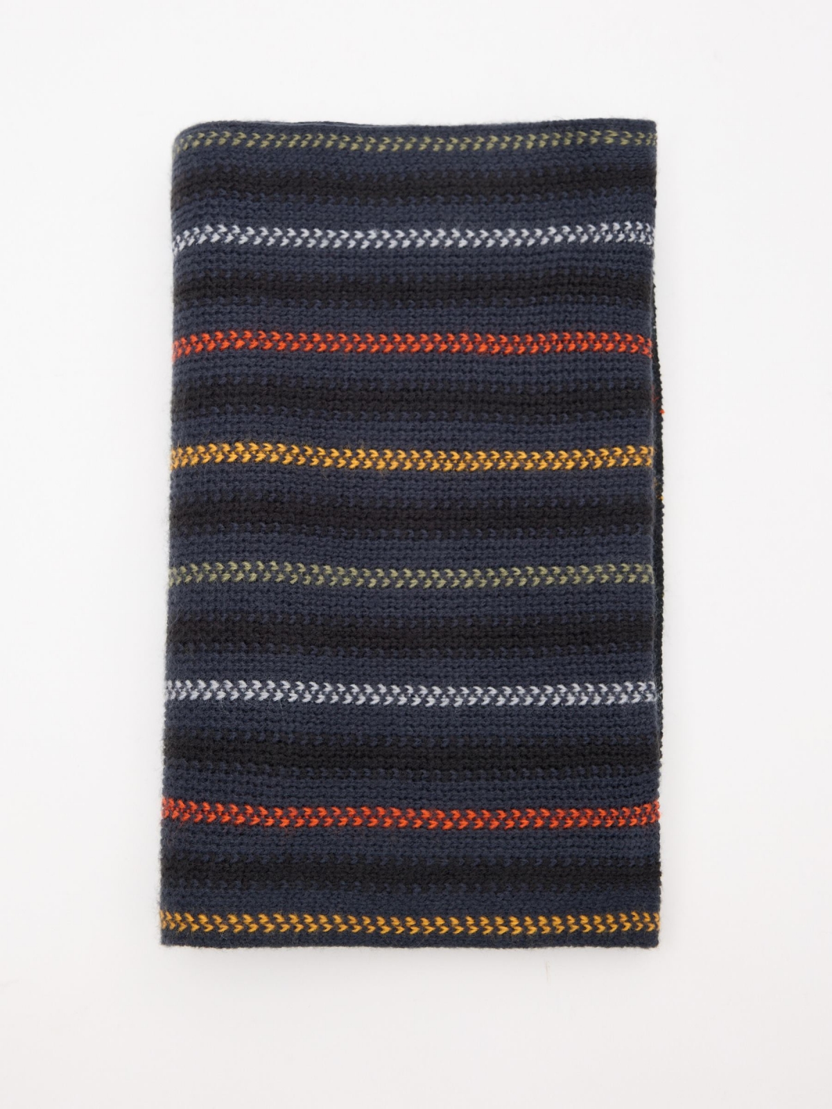 Striped knitted scarf