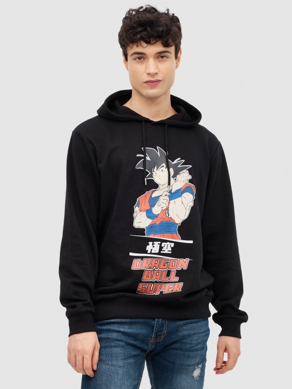 Sudadera Dragon Ball Super negro vista media frontal