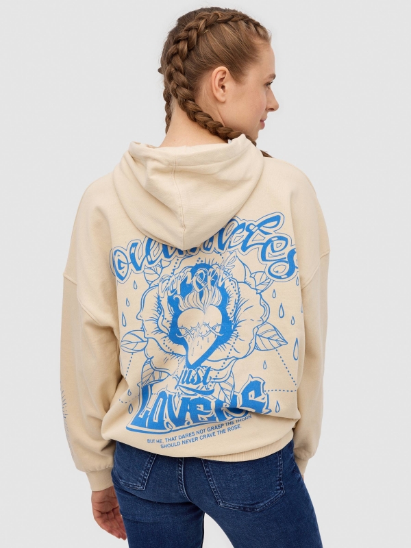 Sudadera oversized Lovers arena vista media trasera