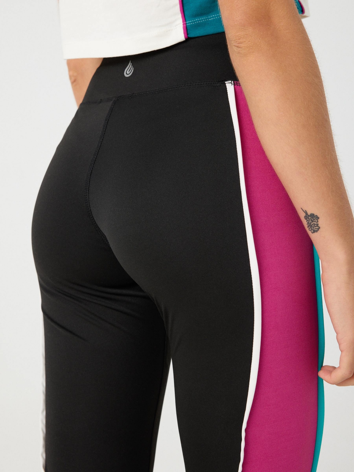 Leggings Fit for life negro vista detalle