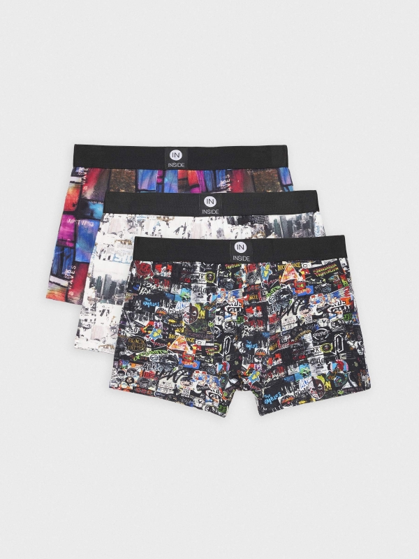 Cuecas boxer fotográficas multicolorido