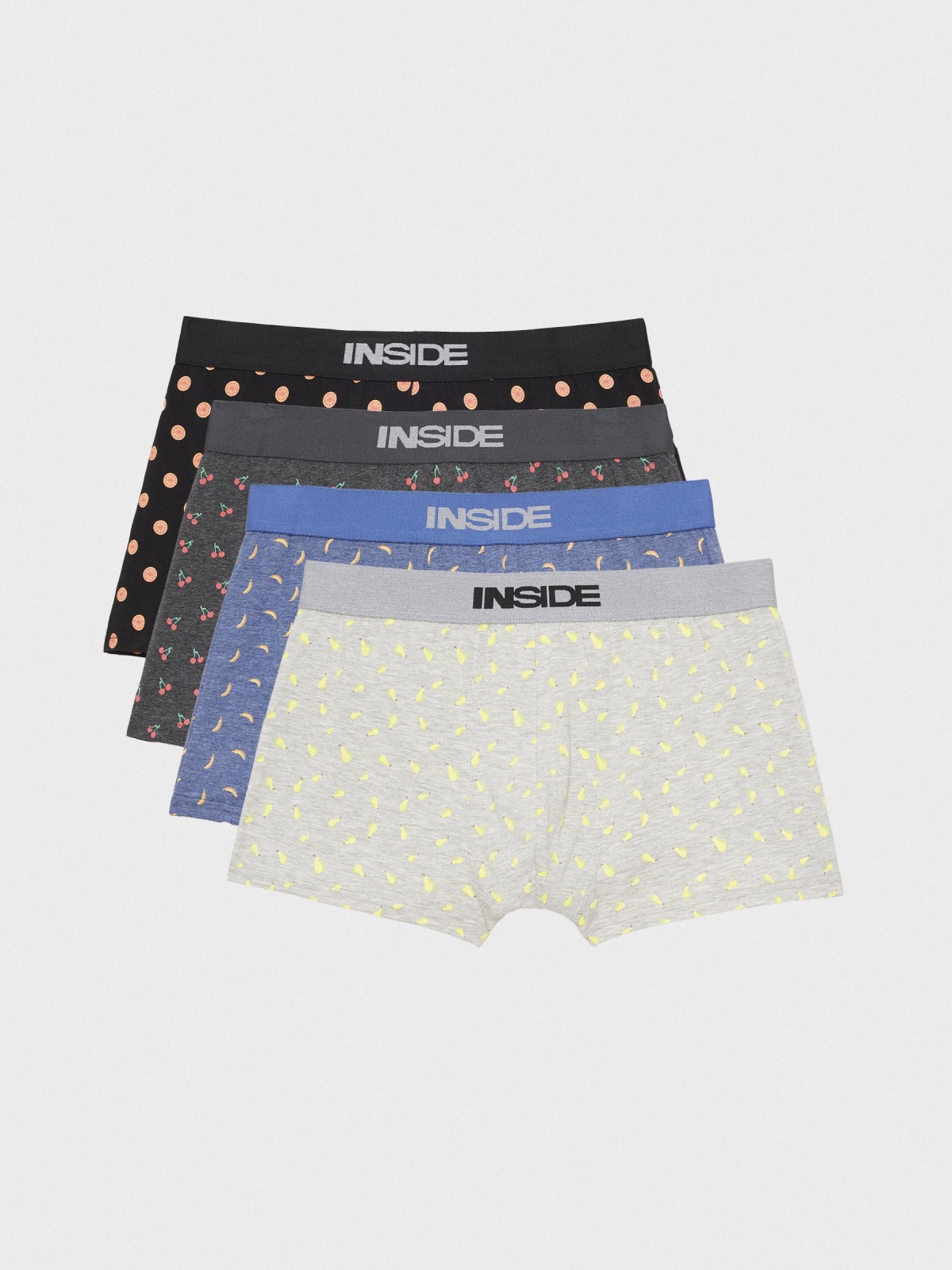 Cuecas boxer estampadas 4 peças. multicolorido