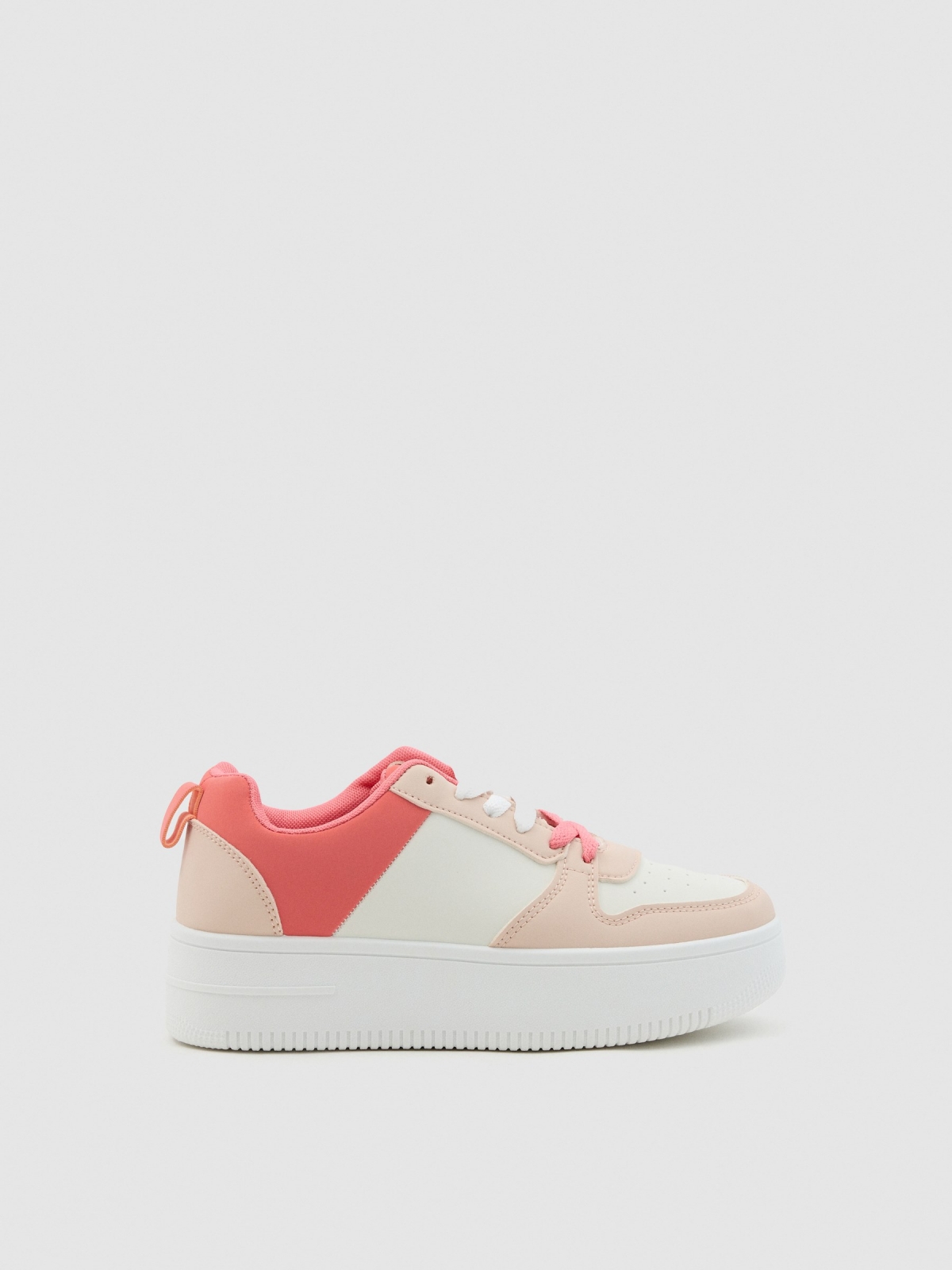 Basket platform sneaker white