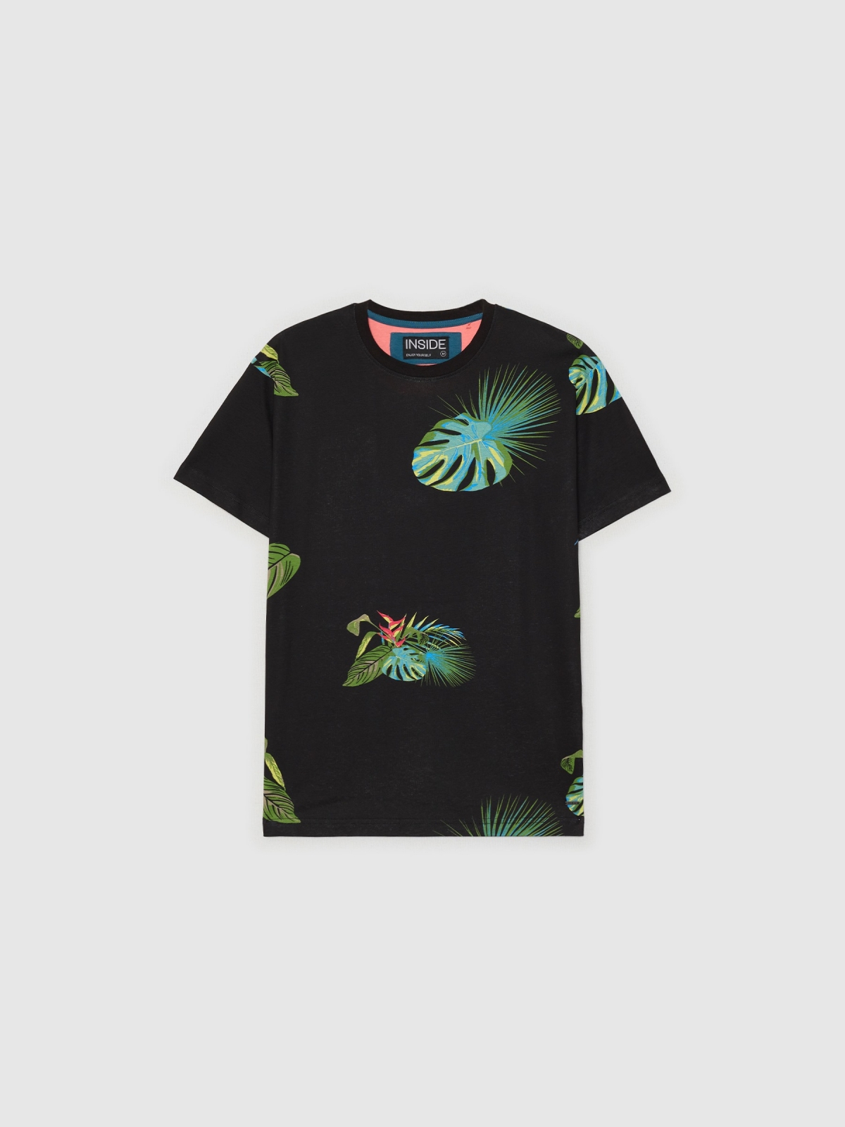  T-shirt Monstera preto