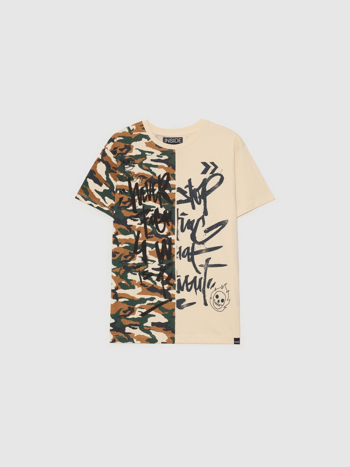  Graffiti camouflage t-shirt sand