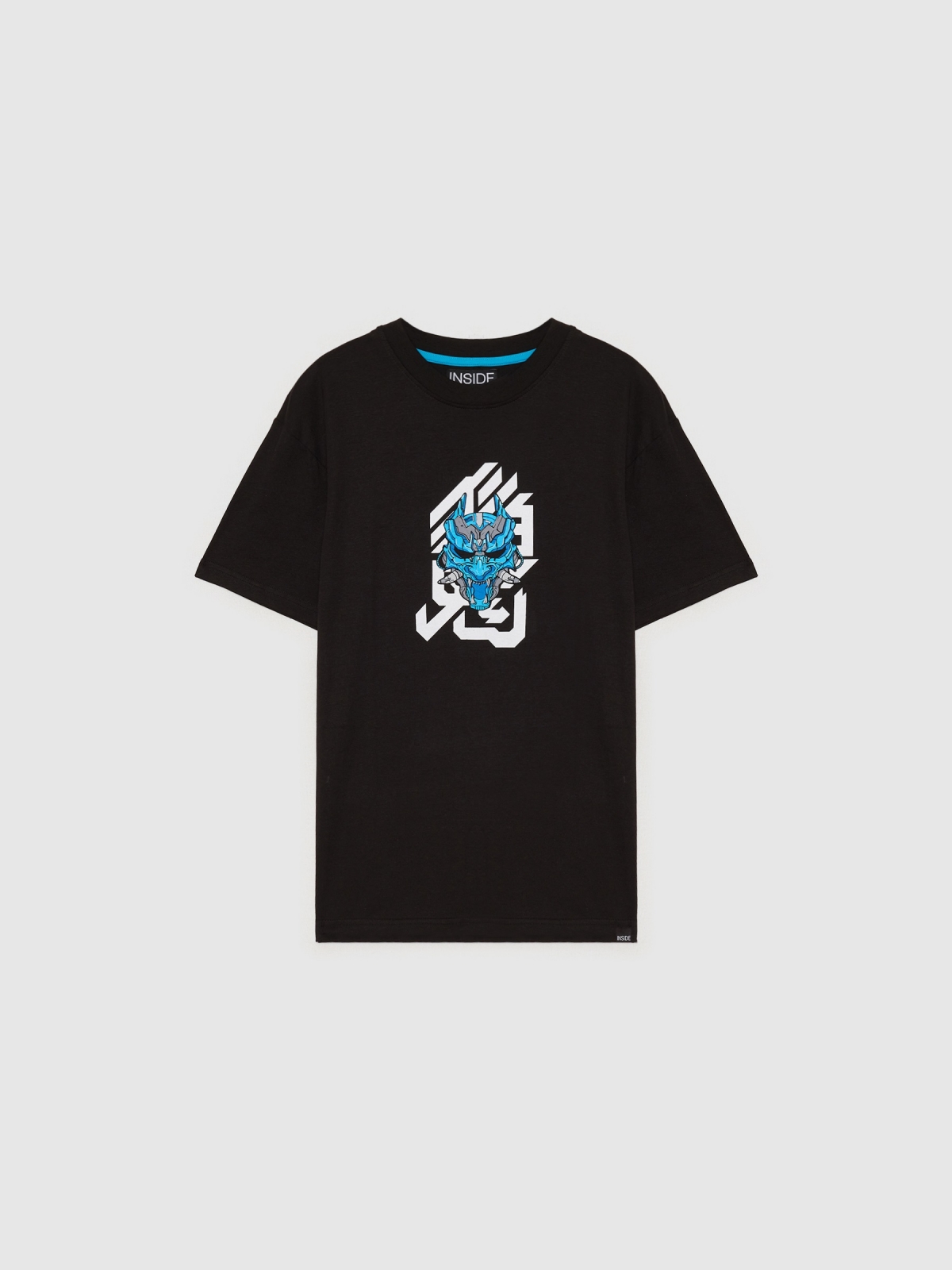  Camiseta máscara japonesa negro