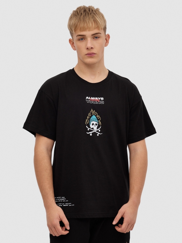 Camiseta calavera skater