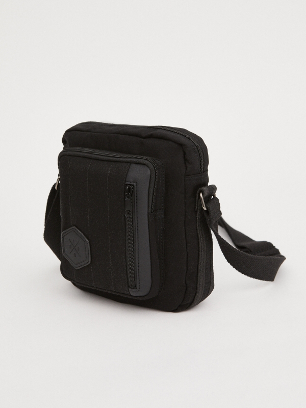 Bolso bandolera bolsillo exterior negro