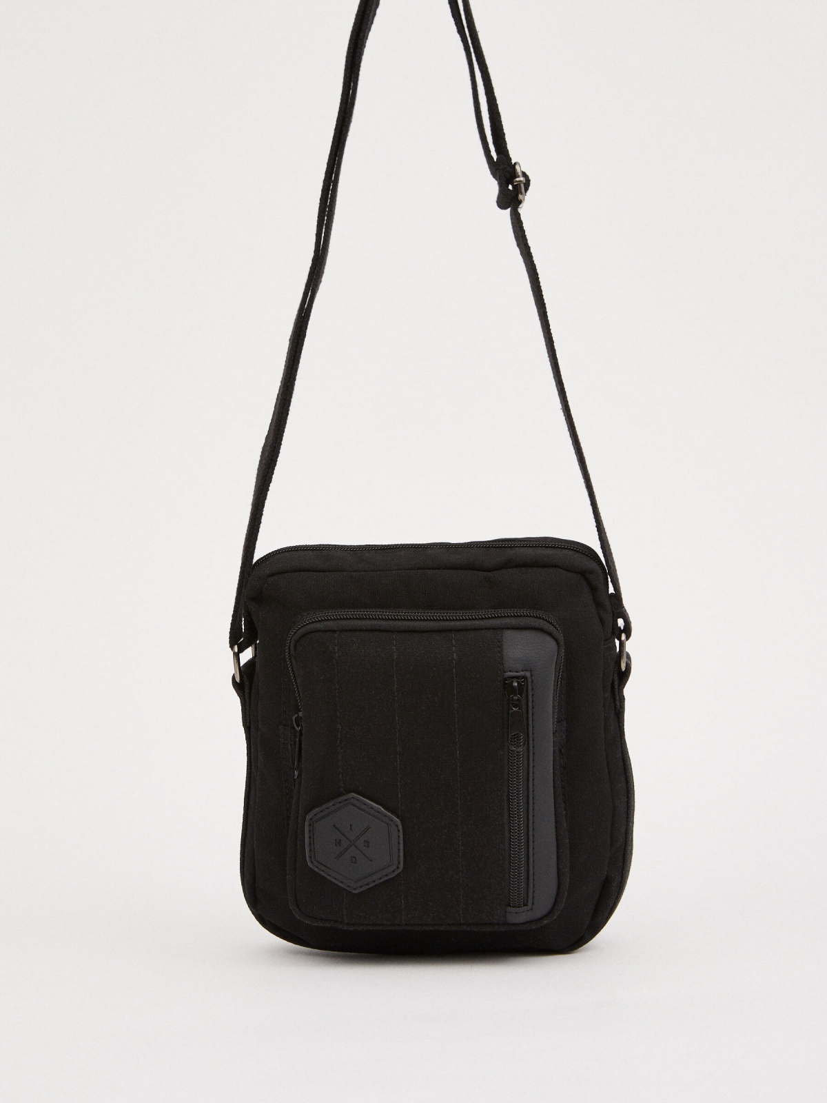 Bolso bandolera bolsillo exterior negro