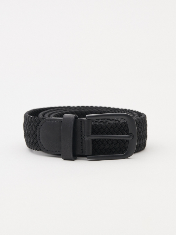 New Elastic braided belt black