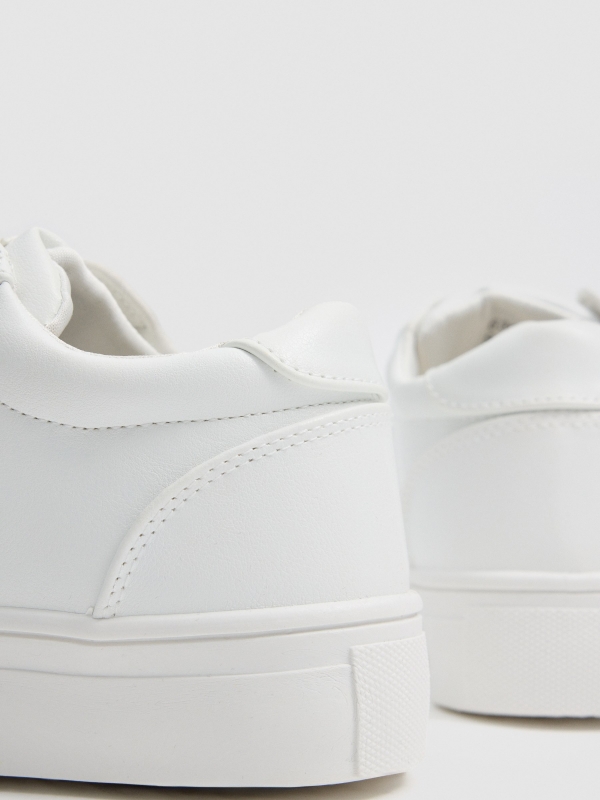 Platform sneakers with zip detail white detail view