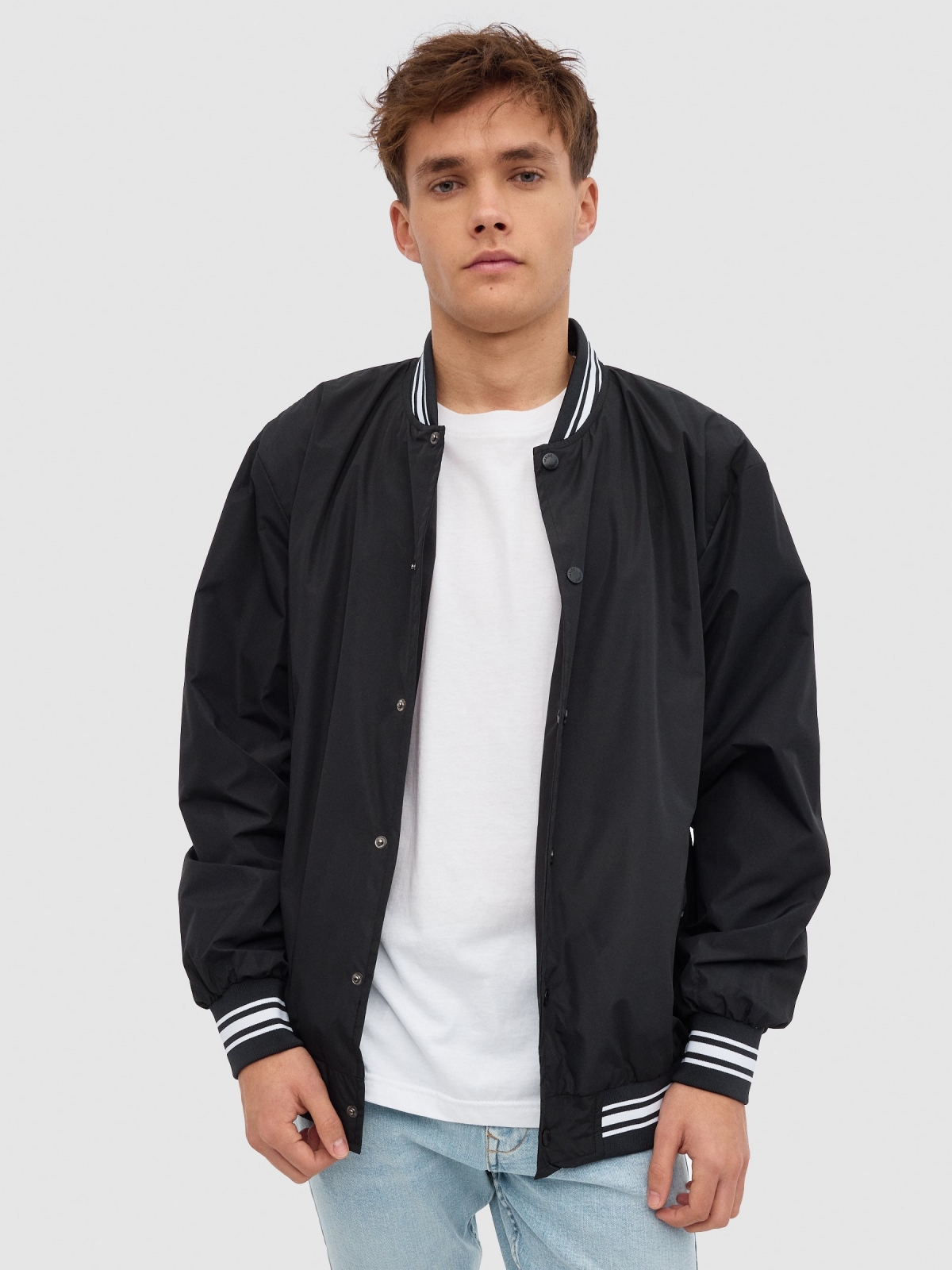 Nylon bomber jacket