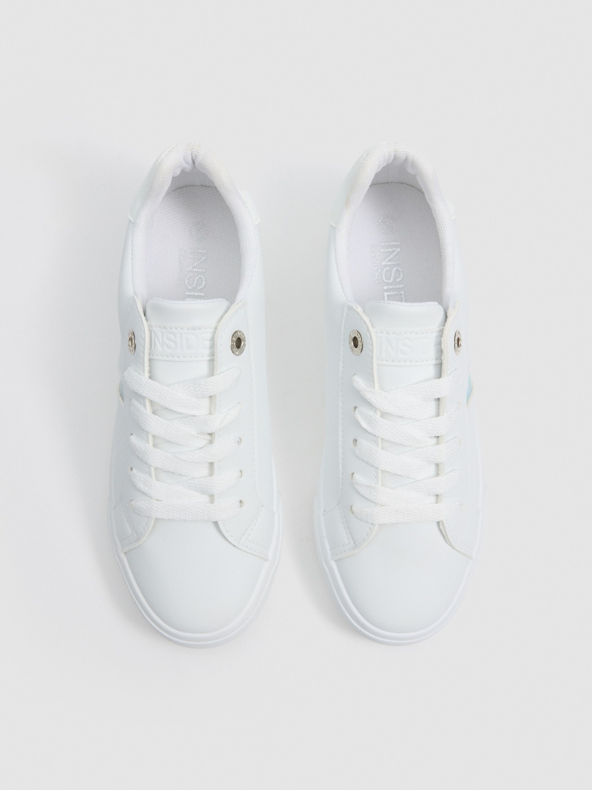 Casual platform sneaker white zenithal view