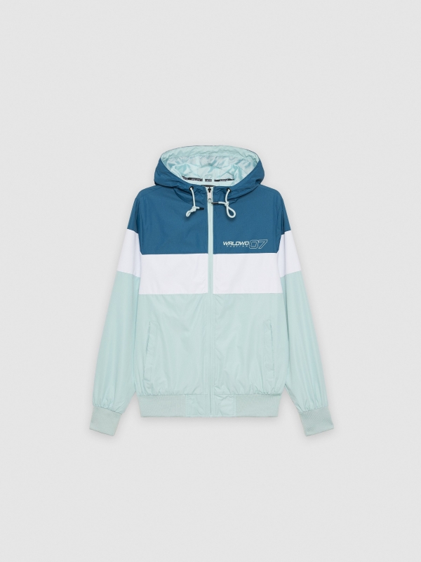  Nylon jacket with hood green