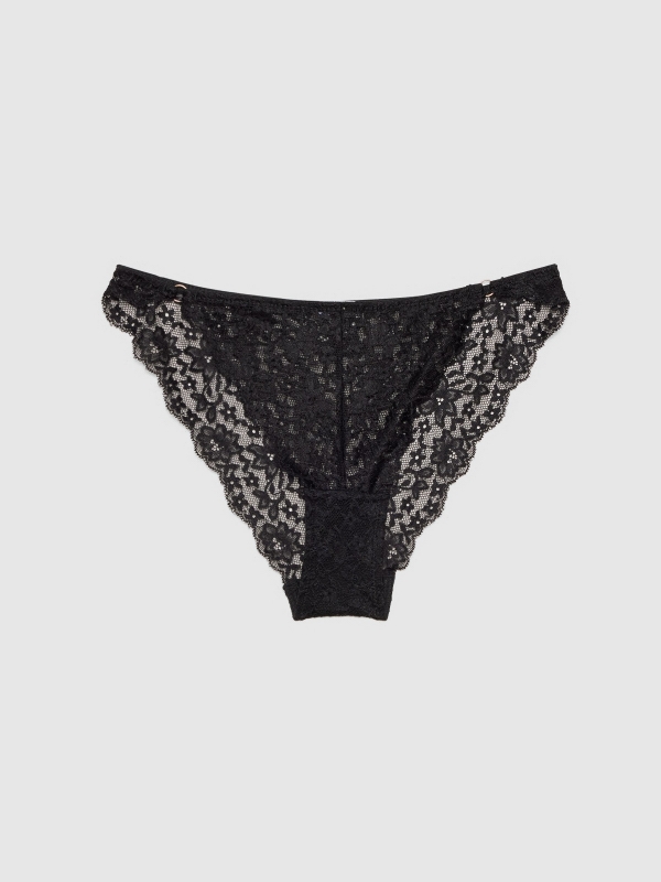 Black lace panties black