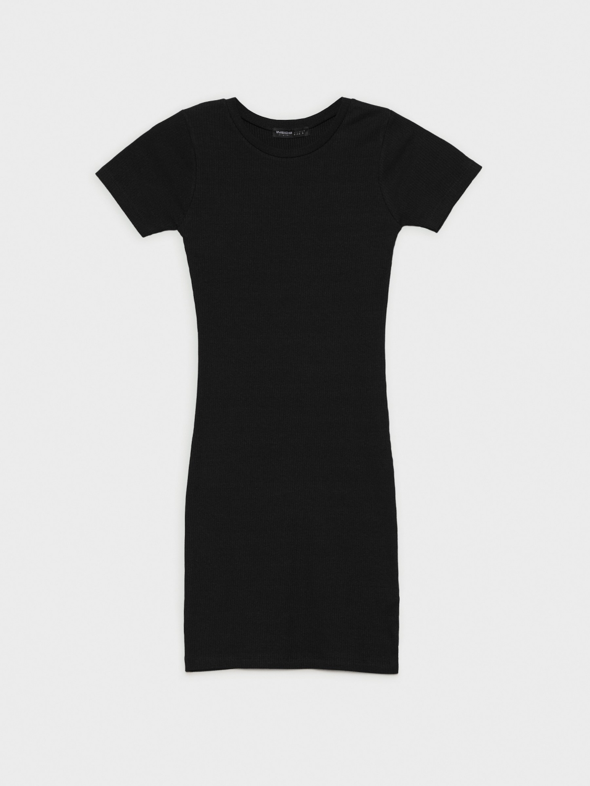  Basic ribbed dress black